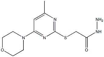 (6-Methyl-4-morpholino-2-pyrimidinylthio)acetic acid hydrazide Struktur