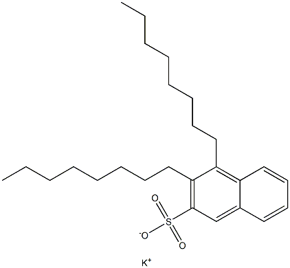 3,4-Dioctyl-2-naphthalenesulfonic acid potassium salt Struktur