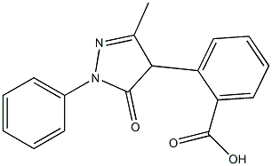 2-(4,5-Dihydro-3-methyl-1-phenyl-5-oxo-1H-pyrazol-4-yl)benzoic acid Struktur