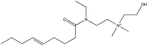 2-[N-Ethyl-N-(5-nonenoyl)amino]-N-(2-hydroxyethyl)-N,N-dimethylethanaminium Struktur