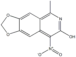 6,7-Methylenedioxy-1-methyl-4-nitroisoquinolin-3-ol Struktur