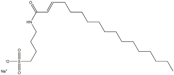 4-(2-Heptadecenoylamino)-1-butanesulfonic acid sodium salt Struktur