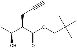 (2R,3S)-3-Hydroxy-2-(2-propynyl)butyric acid 2,2-dimethylpropyl ester Struktur