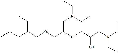 1-(Diethylamino)-3-[2-(diethylamino)-1-[[(2-ethylpentyl)oxy]methyl]ethoxy]-2-propanol Struktur