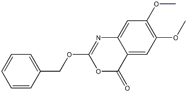 2-Benzyloxy-6-methoxy-7-methoxy-4H-3,1-benzoxazin-4-one Struktur