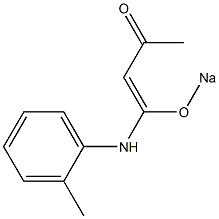 4-Sodiooxy-4-[(2-methylphenyl)amino]-3-buten-2-one Struktur