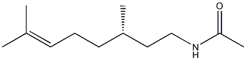 (+)-N-[(S)-3,7-Dimethyl-6-octenyl]acetamide Struktur