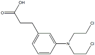 3-[Bis(2-chloroethyl)amino]benzenepropanoic acid Struktur