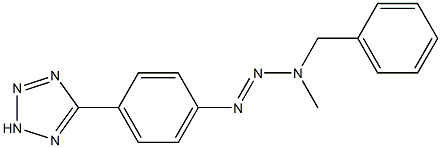 5-[4-(3-Benzyl-3-methyl-1-triazeno)phenyl]-2H-tetrazole Struktur