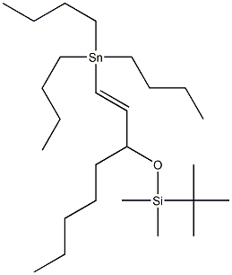 (E)-1-(Tributylstannyl)-3-(tert-butyldimethylsilyloxy)-1-octene Struktur