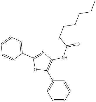 N-(2,5-Diphenyl-4-oxazolyl)heptanamide Struktur