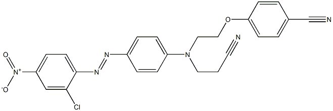 4-[(2-Chloro-4-nitrophenyl)azo]-N-(2-cyanoethyl)-N-[2-(4-cyanophenoxy)ethyl]benzenamine Struktur