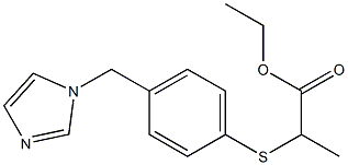 2-[[4-[(1-Imidazolyl)methyl]phenyl]thio]propionic acid ethyl ester Struktur