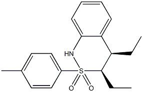 (3R,4R)-2-(4-Methylphenyl)-3,4-diethyl-3,4-dihydro-2H-2,1-benzothiazine 2,2-dioxide Struktur