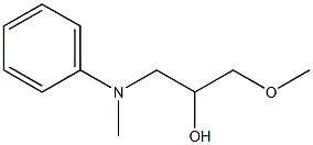 1-(N-Methylanilino)-3-methoxy-2-propanol Struktur