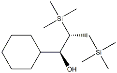 (2S,3S)-1,2-Bis(trimethylsilyl)-3-cyclohexylpropan-3-ol Struktur