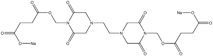 4,4'-Ethylenebis(2,6-dioxopiperazine-1-methanol)bis[3-(sodiooxycarbonyl)propionate] Struktur