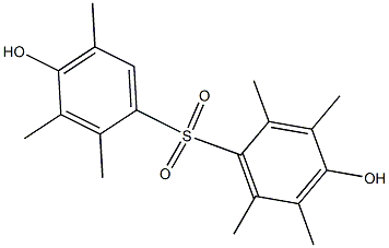 4,4'-Dihydroxy-2,2',3,3',5,5',6-heptamethyl[sulfonylbisbenzene] Struktur