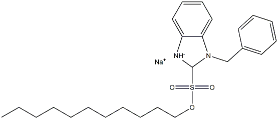 1-Benzyl-2,3-dihydro-2-undecyl-1H-benzimidazole-2-sulfonic acid sodium salt Struktur