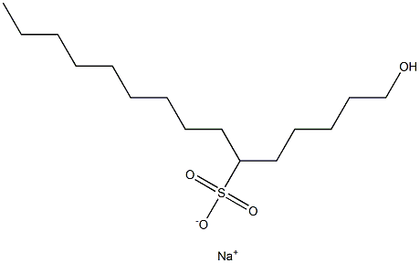 1-Hydroxypentadecane-6-sulfonic acid sodium salt Struktur