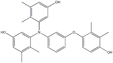 N,N-Bis(5-hydroxy-2,3-dimethylphenyl)-3-(4-hydroxy-2,3-dimethylphenoxy)benzenamine Struktur