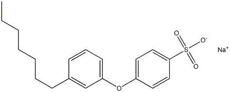 4-(3-Heptylphenoxy)benzenesulfonic acid sodium salt Struktur