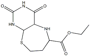 Decahydro-2,4-dioxopyrimido[4,5-b][1,4]thiazepine-6-carboxylic acid ethyl ester Struktur