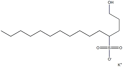 1-Hydroxypentadecane-4-sulfonic acid potassium salt Struktur