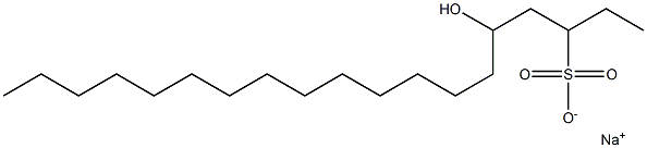 5-Hydroxynonadecane-3-sulfonic acid sodium salt Struktur