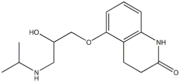 3,4-Dihydro-5-(3-isopropylamino-2-hydroxypropoxy)-2(1H)-quinolinone Struktur