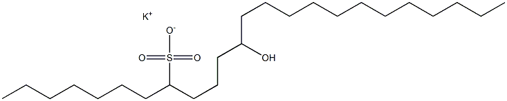 12-Hydroxytetracosane-8-sulfonic acid potassium salt Struktur