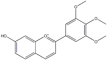 3',4',5'-Trimethoxy-7-hydroxyflavylium Struktur