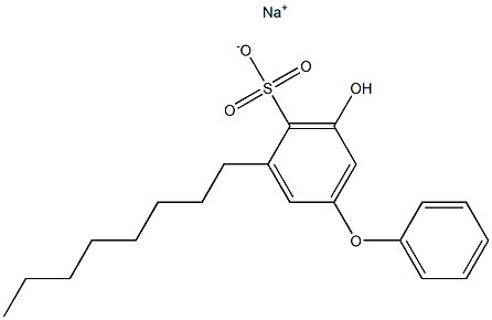 5-Hydroxy-3-octyl[oxybisbenzene]-4-sulfonic acid sodium salt Struktur