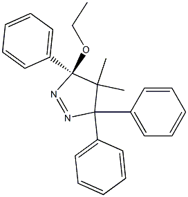 (3S)-4,5-Dihydro-3-ethoxy-4,4-dimethyl-3,5,5-triphenyl-3H-pyrazole Struktur