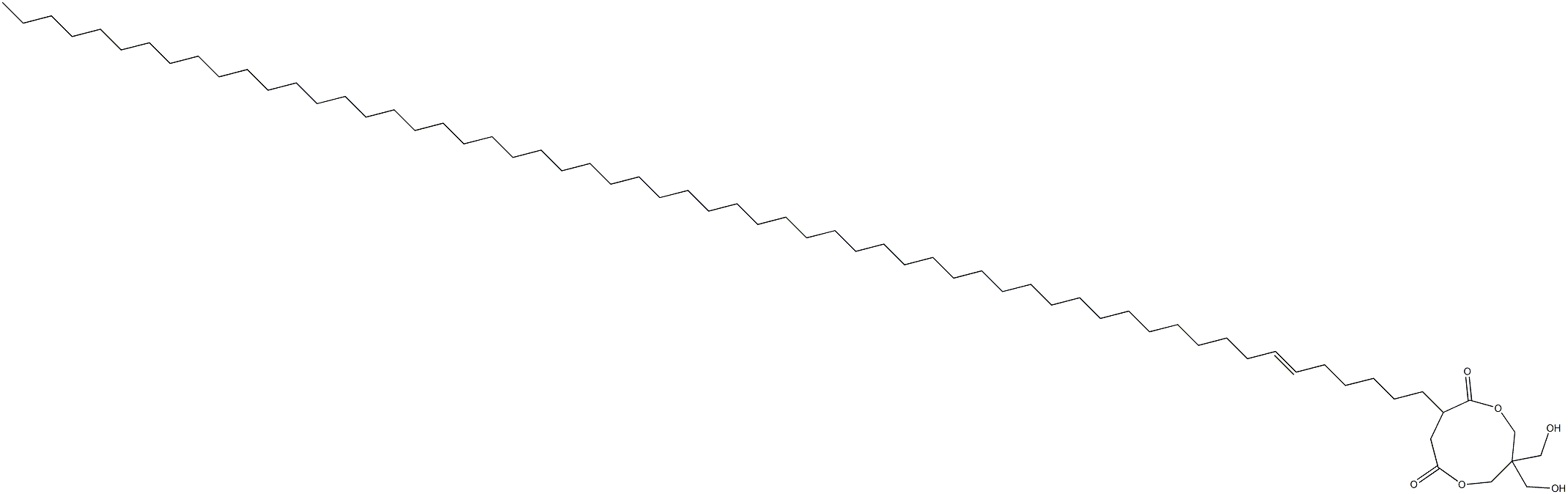 3,3-Bis(hydroxymethyl)-8-(6-nonapentacontenyl)-1,5-dioxacyclononane-6,9-dione Struktur