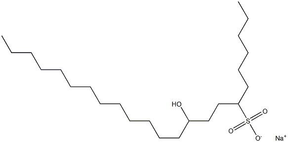 10-Hydroxytricosane-7-sulfonic acid sodium salt Struktur