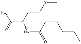 (S)-4-Methylthio-2-[(1-oxohexyl)amino]butanoic acid Struktur