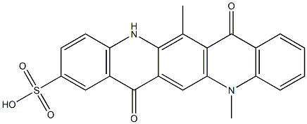 5,7,12,14-Tetrahydro-6,12-dimethyl-7,14-dioxoquino[2,3-b]acridine-2-sulfonic acid Struktur