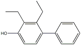 4-Phenyl-2,3-diethylphenol Struktur