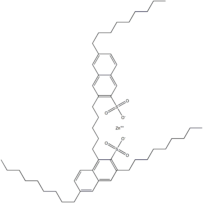 Bis(3,6-dinonyl-2-naphthalenesulfonic acid)zinc salt Struktur