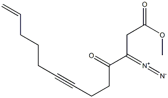 2-Diazo-3-oxo-11-dodecen-6-yne-1-carboxylic acid methyl ester Struktur