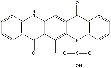 5,7,12,14-Tetrahydro-1,6-dimethyl-7,14-dioxoquino[2,3-b]acridine-5-sulfonic acid Struktur