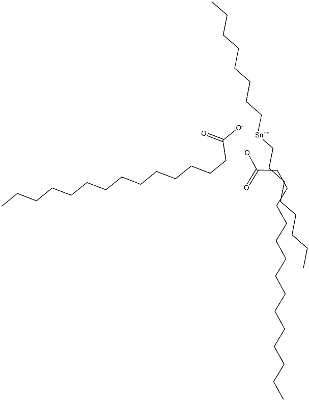 Dipentadecanoic acid dioctyltin(IV) salt Struktur