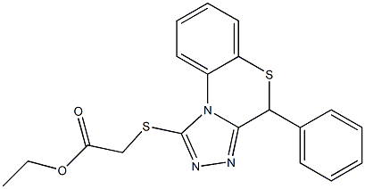 [(4-Phenyl-4H-[1,2,4]triazolo[3,4-c][1,4]benzothiazin-1-yl)thio]acetic acid ethyl ester Struktur