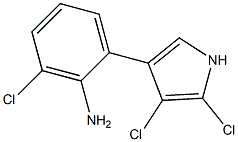 2,3-Dichloro-4-(2-amino-3-chlorophenyl)-1H-pyrrole Struktur