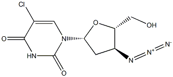 5-Chloro-3'-azido-2',3'-dideoxyuridine Struktur