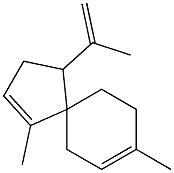 1,8-Dimethyl-4-(1-methylethenyl)spiro[4.5]deca-1,8-diene Struktur