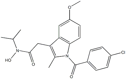 [1-(4-Chlorobenzoyl)-2-methyl-5-methoxy-1H-indol-3-yl]-N-isopropylacetohydroxamic acid Struktur