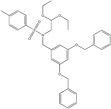 N-[3,5-Bis(benzyloxy)benzyl]-N-(2,2-diethoxyethyl)-4-methylbenzenesulfonamide Struktur