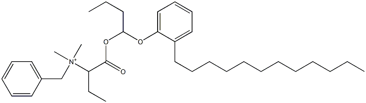 N,N-Dimethyl-N-benzyl-N-[1-[[1-(2-dodecylphenyloxy)butyl]oxycarbonyl]propyl]aminium Struktur